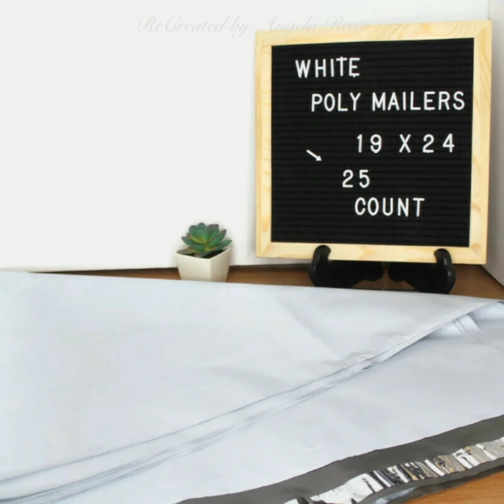 25 19 x 24 Poly Mailers - White